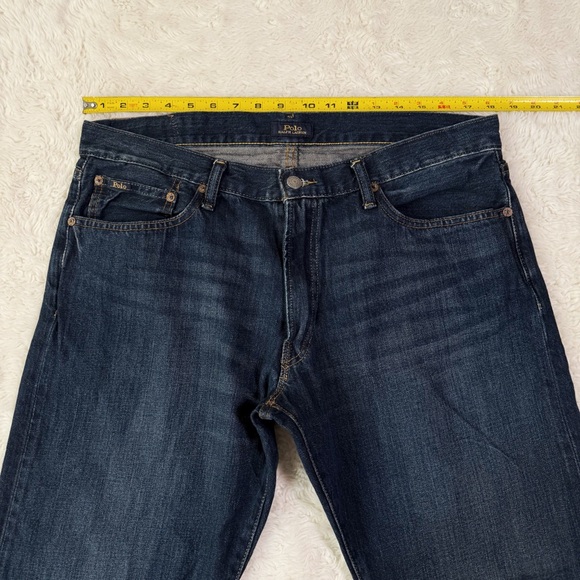 POLO Ralph Lauren Men Dark Wash Straight Fit Jeans US36 Western Preppy Classic - Picture 7 of 12